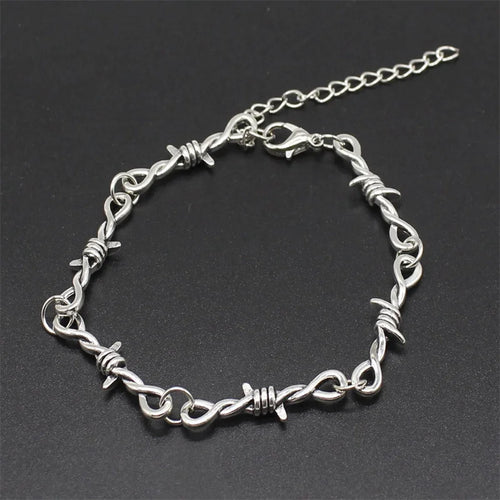 Barbed Wire Little Thorns Choker Bracelet — Gothic Punk, Small
