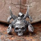Vintage Skull Stainless Steel Pendant Necklace