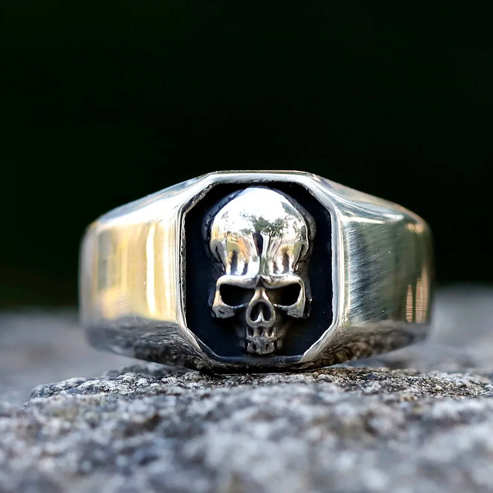 NEW Men's 316L stainless-steel rings Punk Rock Gothic skull ring for teens fashion Jewelry for gift free shipping