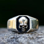 NEW Men's 316L stainless-steel rings Punk Rock Gothic skull ring for teens fashion Jewelry for gift free shipping