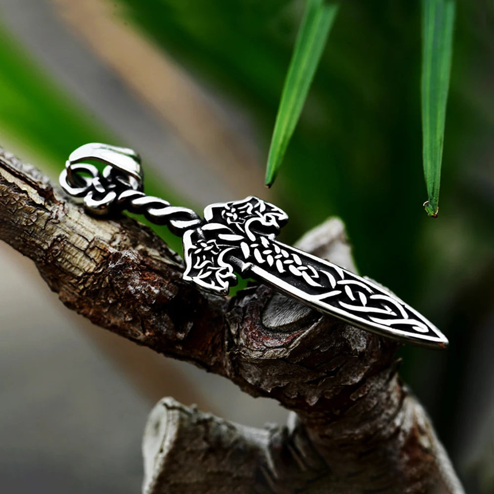 Celtic Sword Pendant — Stainless Steel