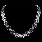 Hiphop Byzantine Round Link Chain Necklace for Women Men Gold Color Stainless Steel Male Thick Chains Jewelry collar