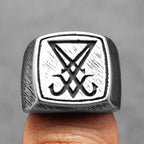 Gothic Satan Ring Stainless Steel