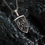 316L Steel Archangel Pendant - St Michael Necklace for Men, Catholic Amulet Jewelry, Vintage Baptism Gift Religious Accessories