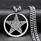 Pentagram Pendant Necklace — Stainless Steel
