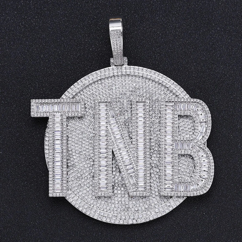 Iced Out Name Disc Pendant 80MM