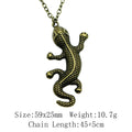Cold Blooded Reptile Lizard Gecko Chameleon Pendant Necklace For Women Men