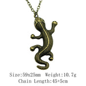 Reptile Lizard Gecko Pendant Necklace Statement