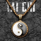 Yin-Yang Pendant Necklace — Stainless Steel