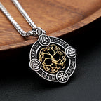 Odin Steel Pendant Vintage Viking Tree Life 316L