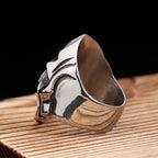 Spartan Helmet Steel Ring Vintage High Polished