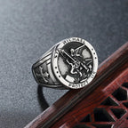 Angel Michael Ring — Stainless Steel