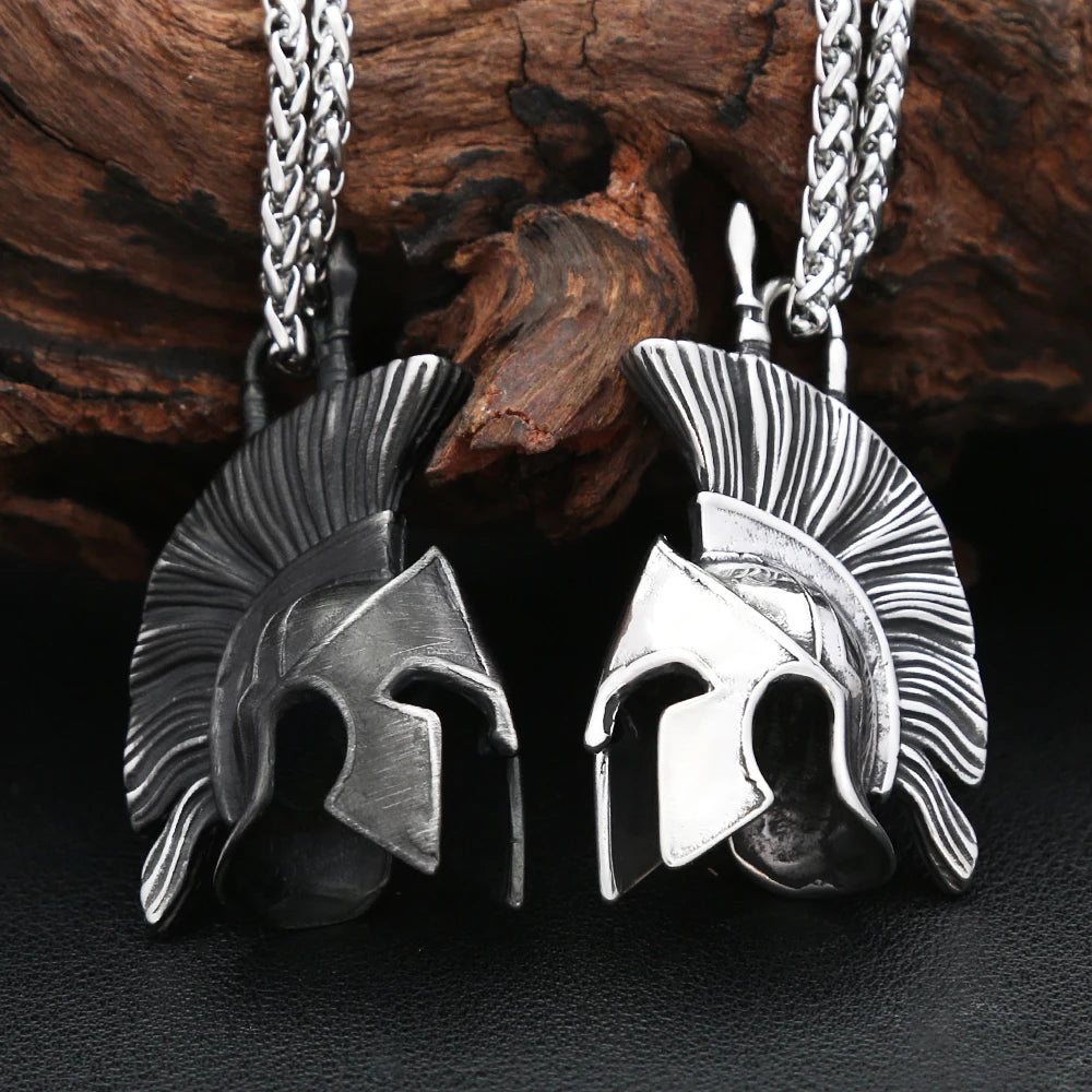 Spartan Warrior Pendant — Stainless Steel