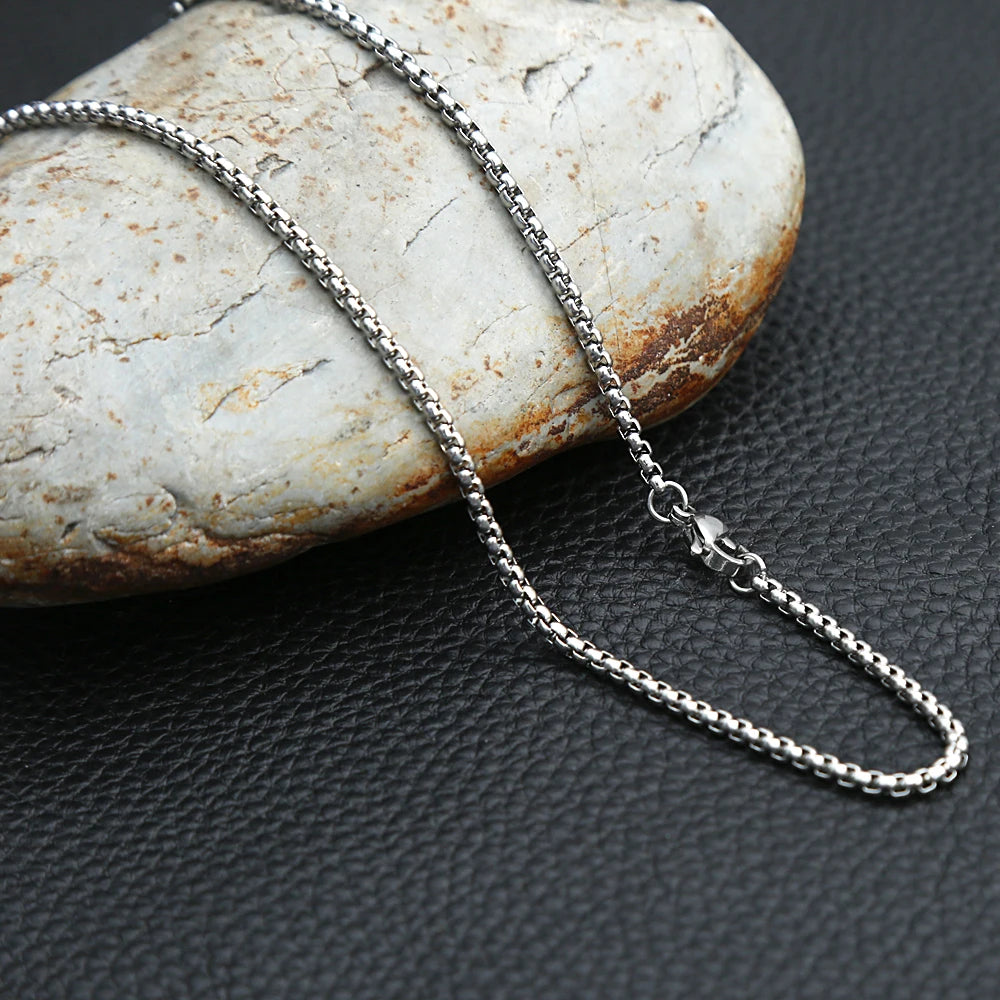 Lobster Gold Pendant 3MM Rolo 316L Gold/steel