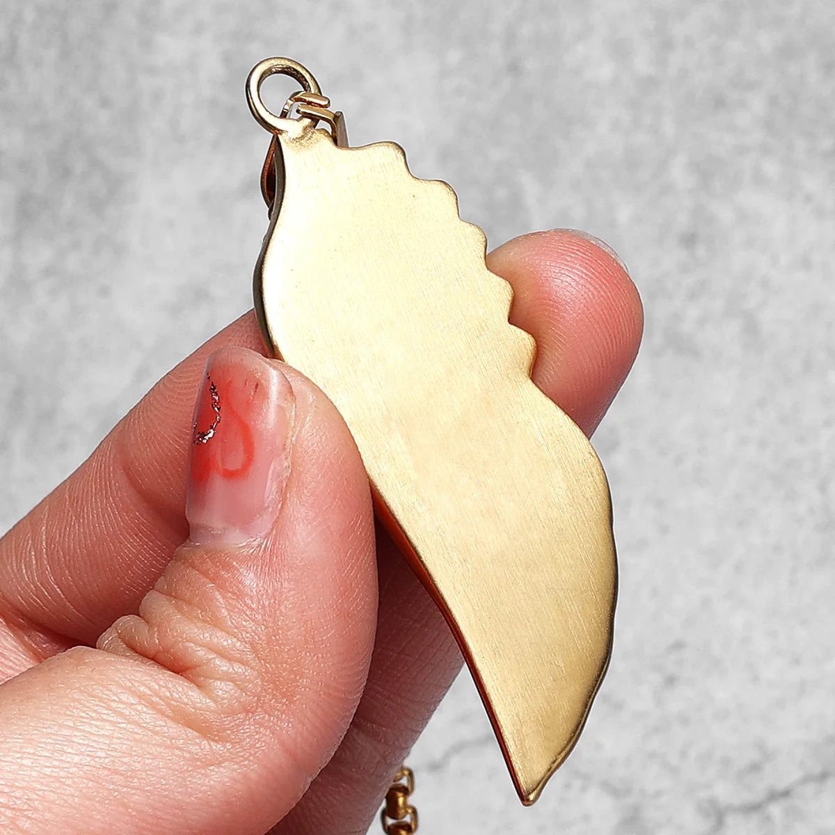 Angel Wing Pendant Necklace — Stainless Steel