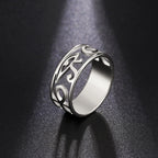 LIKGREAT Ancient Egypt Eye Of Horus Ring Stainless Steel Hollow Ra Udjat Finger Rings Accessories Ankh Cross For Women