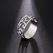 Hollow Eye of Horus Ankh Cross Ring — Stainless Steel
