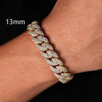 Iced Out Cuban Chain Necklace Stainless Steel 13MM