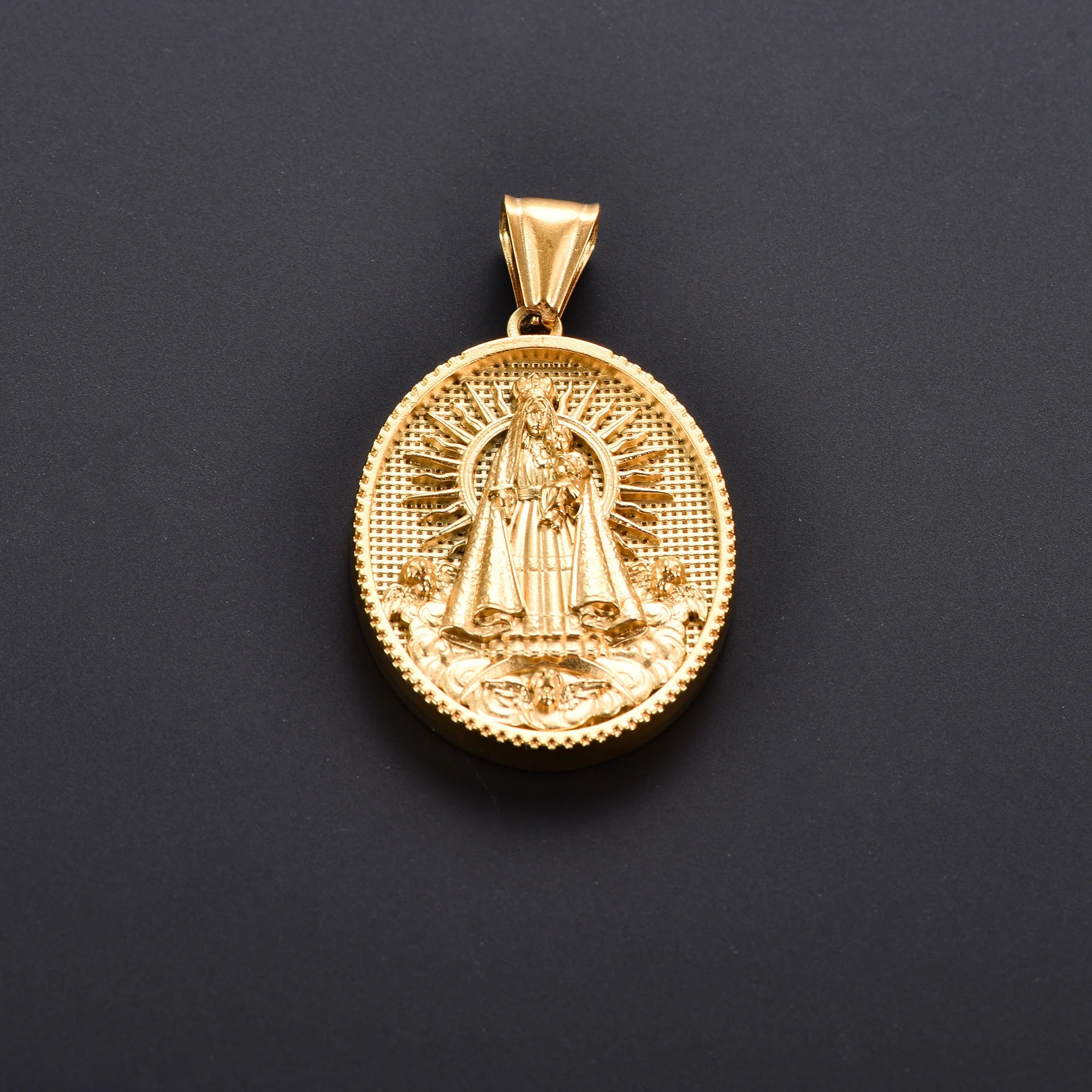 Jesus Cross Gold Pendant Necklace