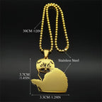 Cat Steel Pendant Lovely Animal Car Hollow Scottish