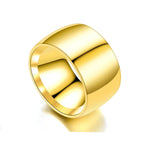 Steel Ring 12MM Wide Smooth Punk Finger Band
