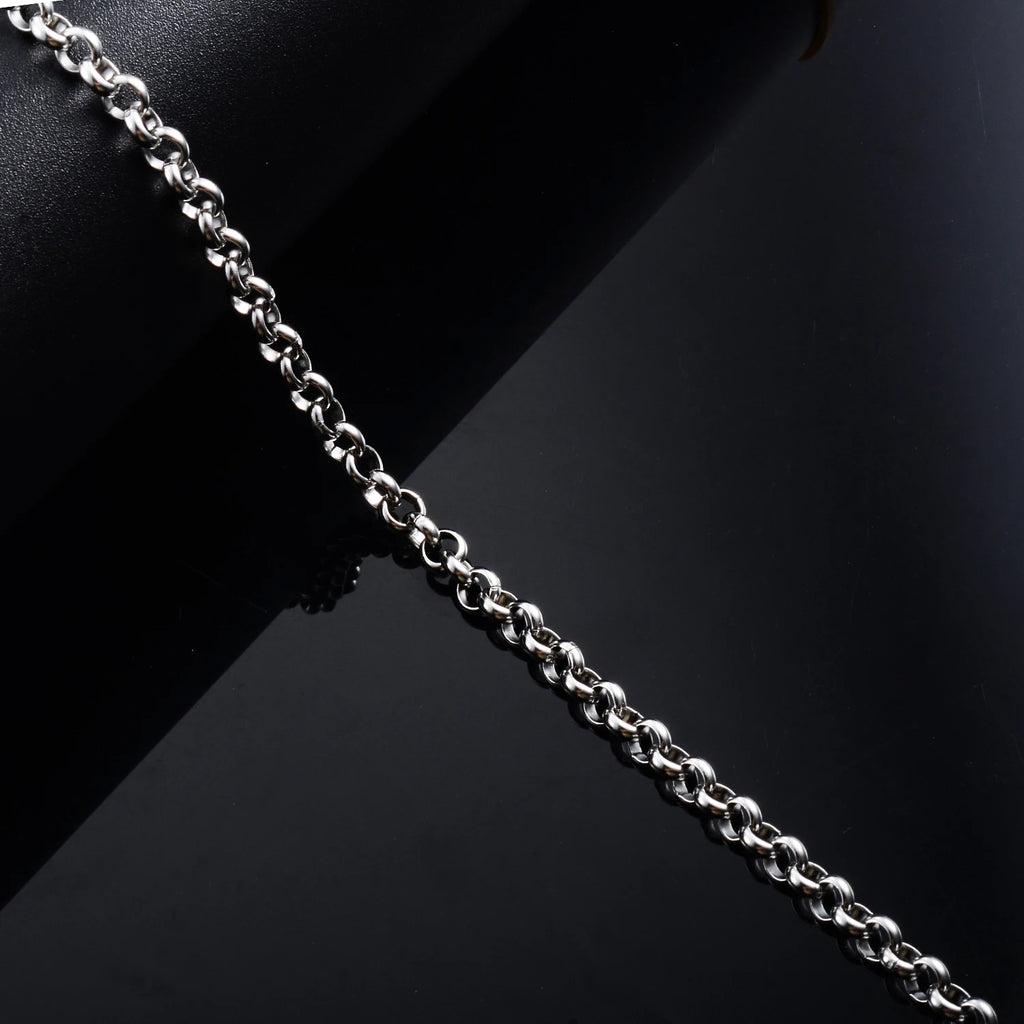 Silver Rolo Chain Necklace — Stainless Steel