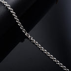 Silver Rolo Chain Necklace — Stainless Steel