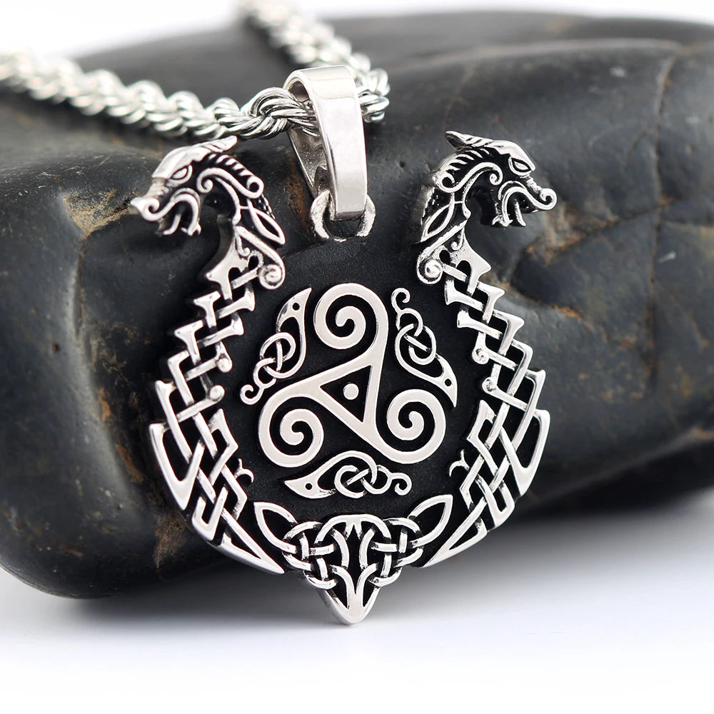 Viking Dragon Pendant — 925 Silver