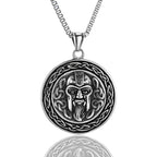 Classic Retro Viking Odin Pendant Necklace Men Knight Necklace Hero Mask Rock Punk Pendant Stainless Steel Accessories Wholesale