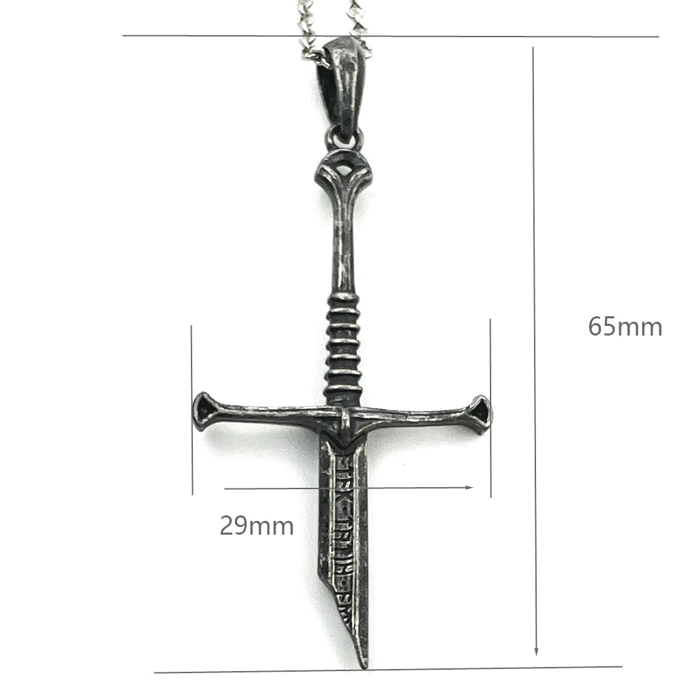 Narsil Broken Sword Pendant Necklace