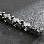 Vintage 10MM Width Men's Cross Bracelet Stainless Steel Punk Link Chain Gothic Streetwear Punk Jewelry Accessory for