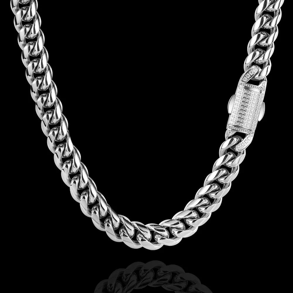 Stainless Steel Cuban Chain Necklace Miami 12MM