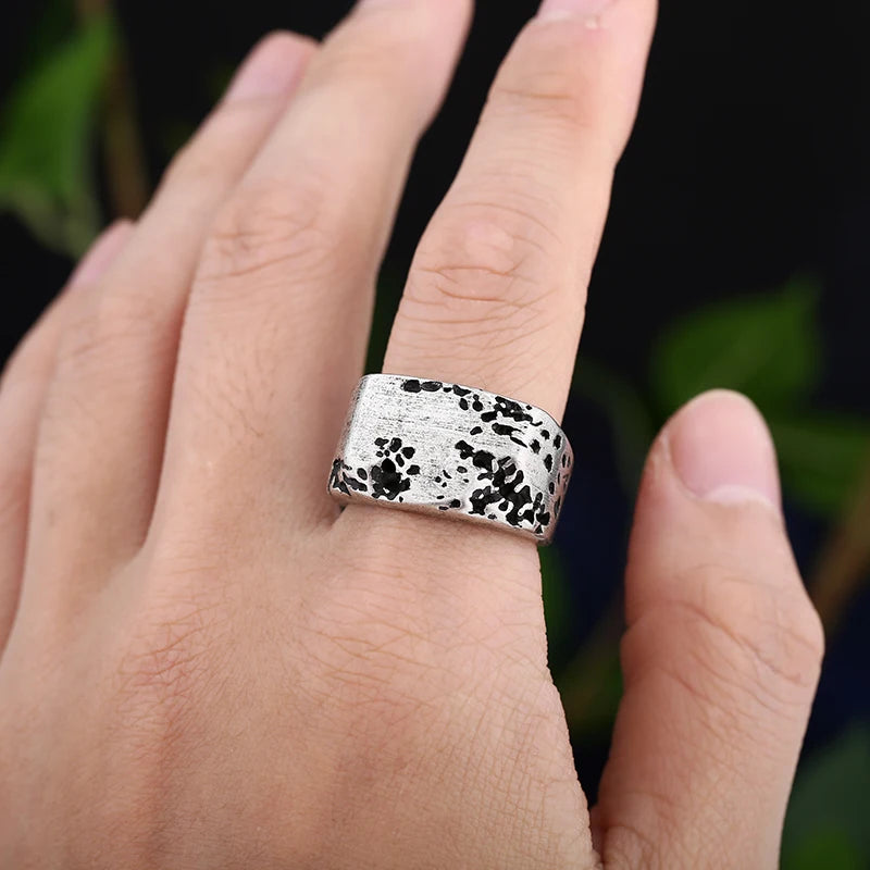 Vintage 2022 New Men's 316L Stainless-Steel Retro Rock Ring For Man Women Gothic Punk Rectangle Jewelry Party Gift