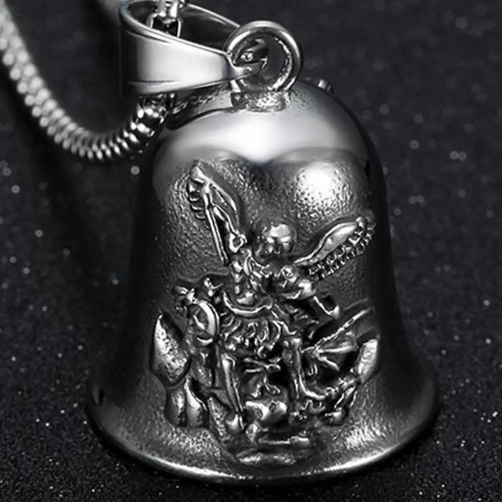 Saint Michael Archangel Exorcism Moto Bell Car Pendant