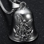 Saint Michael Archangel Exorcism Moto Bell Car Pendant