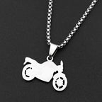 Motorcycle Stainless Steel Pendant Necklace