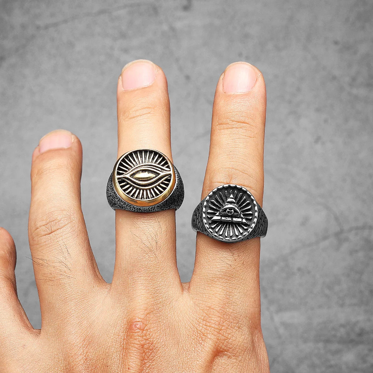 Masonic Illuminati Eye Ring — Stainless Steel