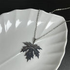 Stainless Steel Necklace For Women Man Maple Leaf Choker Pendant Chain Necklaces Engagement Jewelry korean Fashion NEW