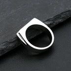 Fashion 316L Stainless Steel Simple Rings For Men Women Punk Hip Hop Square Band Flat Top Signet Ring Charm Party Jewelry Gifts