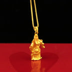 Guan Gong Gold Pendant Necklace