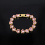 Round Rhinestone Tennis Bracelet & Necklace Set, 12mm Wide