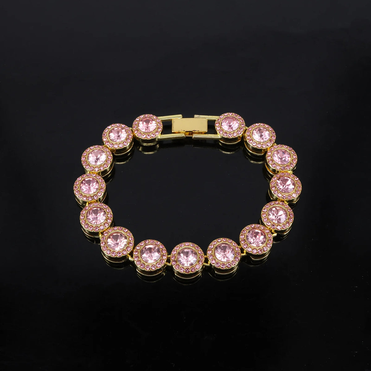 Round Rhinestone Tennis Bracelet & Necklace Set, 12mm Wide