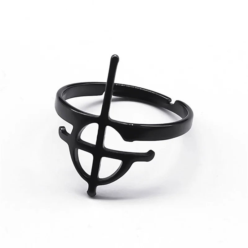 Cross Ring — Stainless Steel