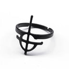 Cross Ring — Stainless Steel