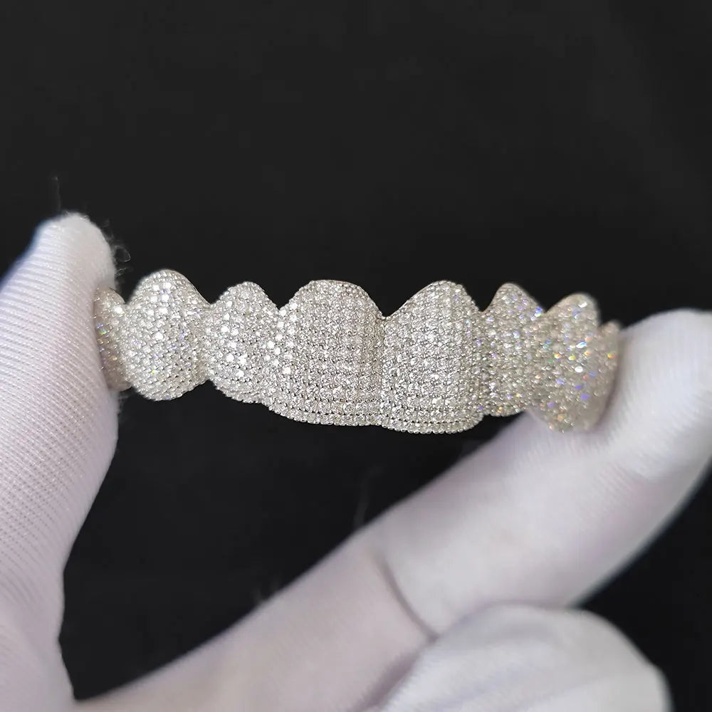 925 Silver VVS Moissanite Grillz Dental