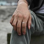 Minimal Mobius Twisted Ring — Stainless Steel
