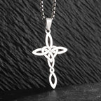 Inverted Cross Stainless Steel Pendant Necklace