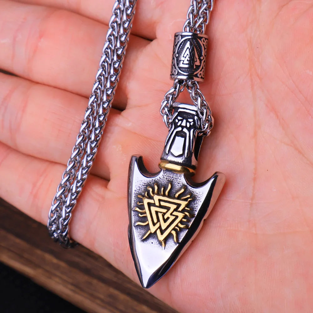 Viking Vegvisir Compass Pendant — Stainless Steel