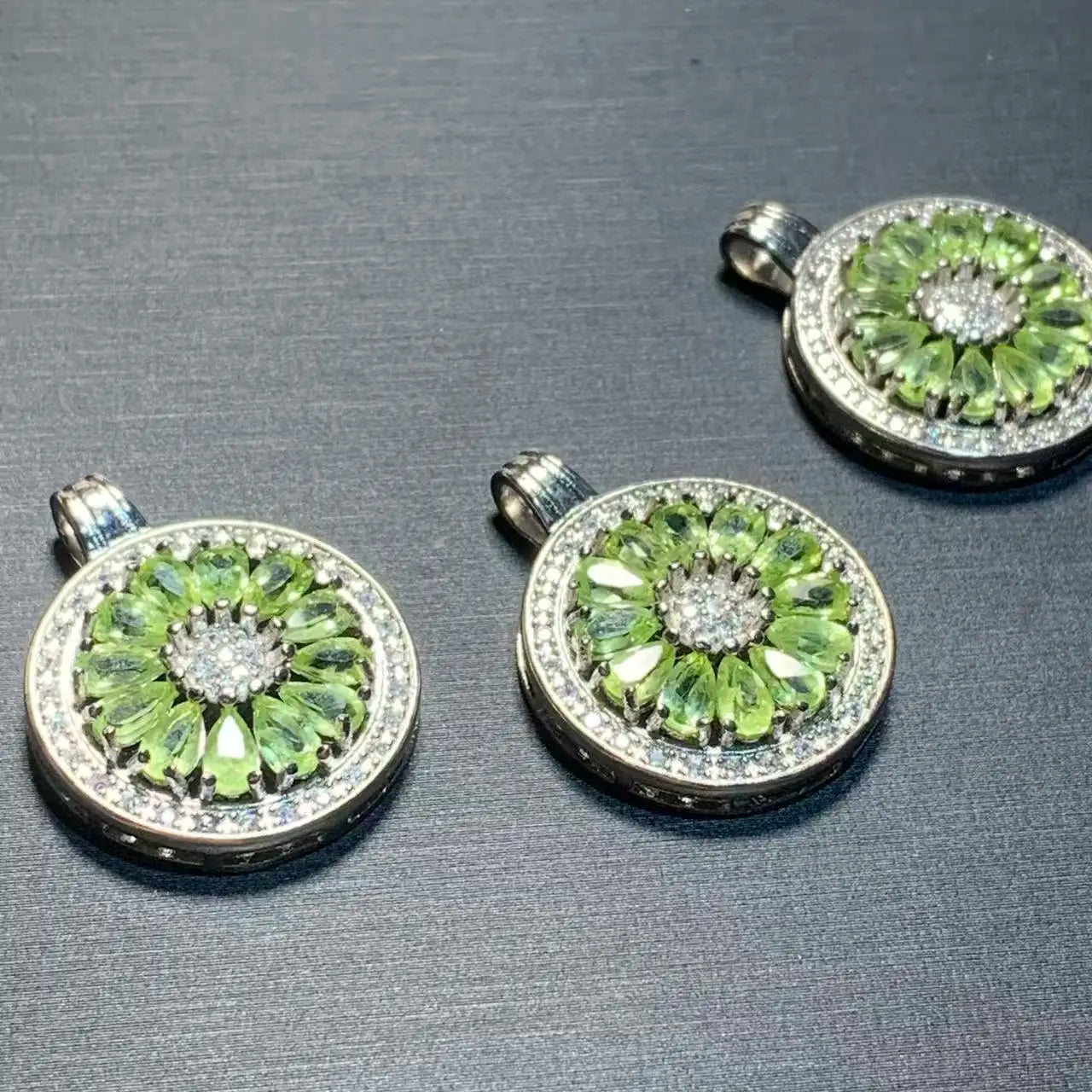 MANY STONE OVAL Natural PERIDOT Pendant Necklace Fine Jewelry Handmade Stones Wholesale Healing Energy Gift Lucky Jewelry