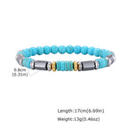 Blue Stone Beaded Bracelet